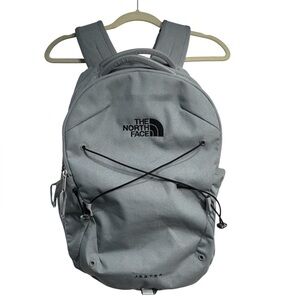 The North Face Jester Campus Backpack – Gray with Bungee Detail